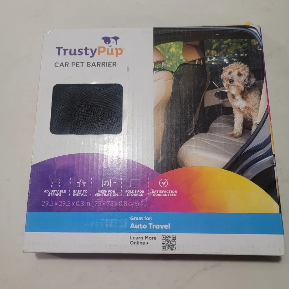 Car Pet Barrier Screen Black Trusty Pup NIB